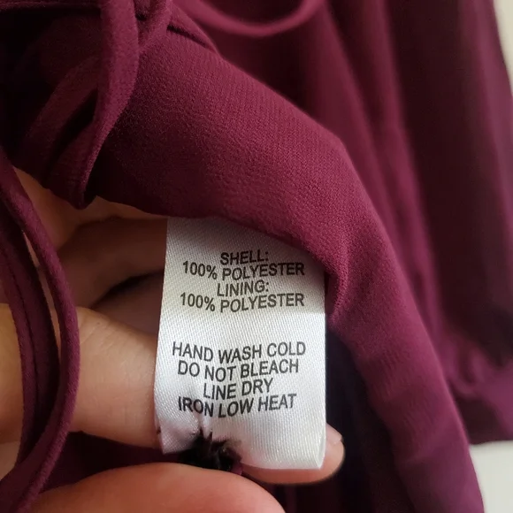 NWT Lulu's Plum My Whole Heart Wrap Dress Maxi Long Sleeve Sheer Size Medium - Picture 3 of 11